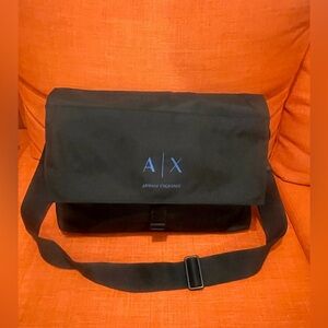 Armani Exchange Black and Blue Messenger Bag